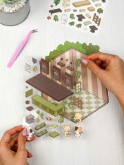 Наклейки-румбокс д/создания миниатюрных сцен: наклейки (2 л.), поле для наклеивания (1 л.) в наборе, размер листа 130х180 мм, кол-во наклеек 60+, полноцветная печать Наклейки-румбокс д/создания миниатюрных сцен: наклейки (2 л.), поле для наклеивания (1 л.) в наборе, размер листа 130х180 мм, кол-во наклеек 60+, полноцветная печать