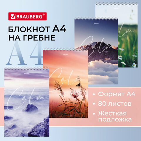 Блокнот BRAUBERG ″Calm″, формат А4 Блокнот BRAUBERG ″Calm″, формат А4