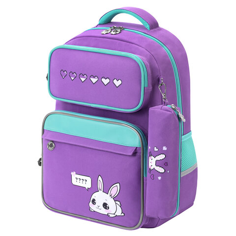 Рюкзак ЮНЛАНДИЯ COMPLETE с пеналом в комплекте, ″Lazy rabbit″ Рюкзак ЮНЛАНДИЯ COMPLETE с пеналом в комплекте, ″Lazy rabbit″