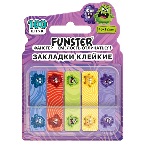 Закладки клейкие FUNSTER (ФАНСТЕР) ″Монстрики″ Закладки клейкие FUNSTER (ФАНСТЕР) ″Монстрики″