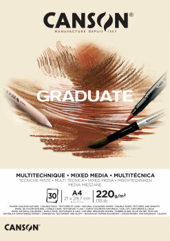 Эконом-линейка Canson Graduate Mixed Media Natural. Двусторонняя бумага Эконом-линейка Canson Graduate Mixed Media Natural. Двусторонняя бумага