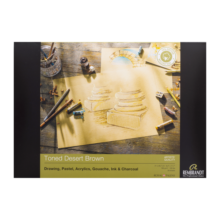 Тонированная бумага Rembrandt Toned Desert Brown для смешанных техник Тонированная бумага Rembrandt Toned Desert Brown для смешанных техник