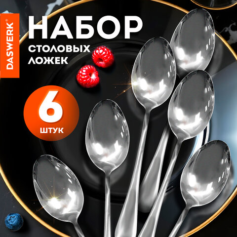 Ложки столовые DASWERK STANDARD, комплект 6 штук Ложки столовые DASWERK STANDARD, комплект 6 штук